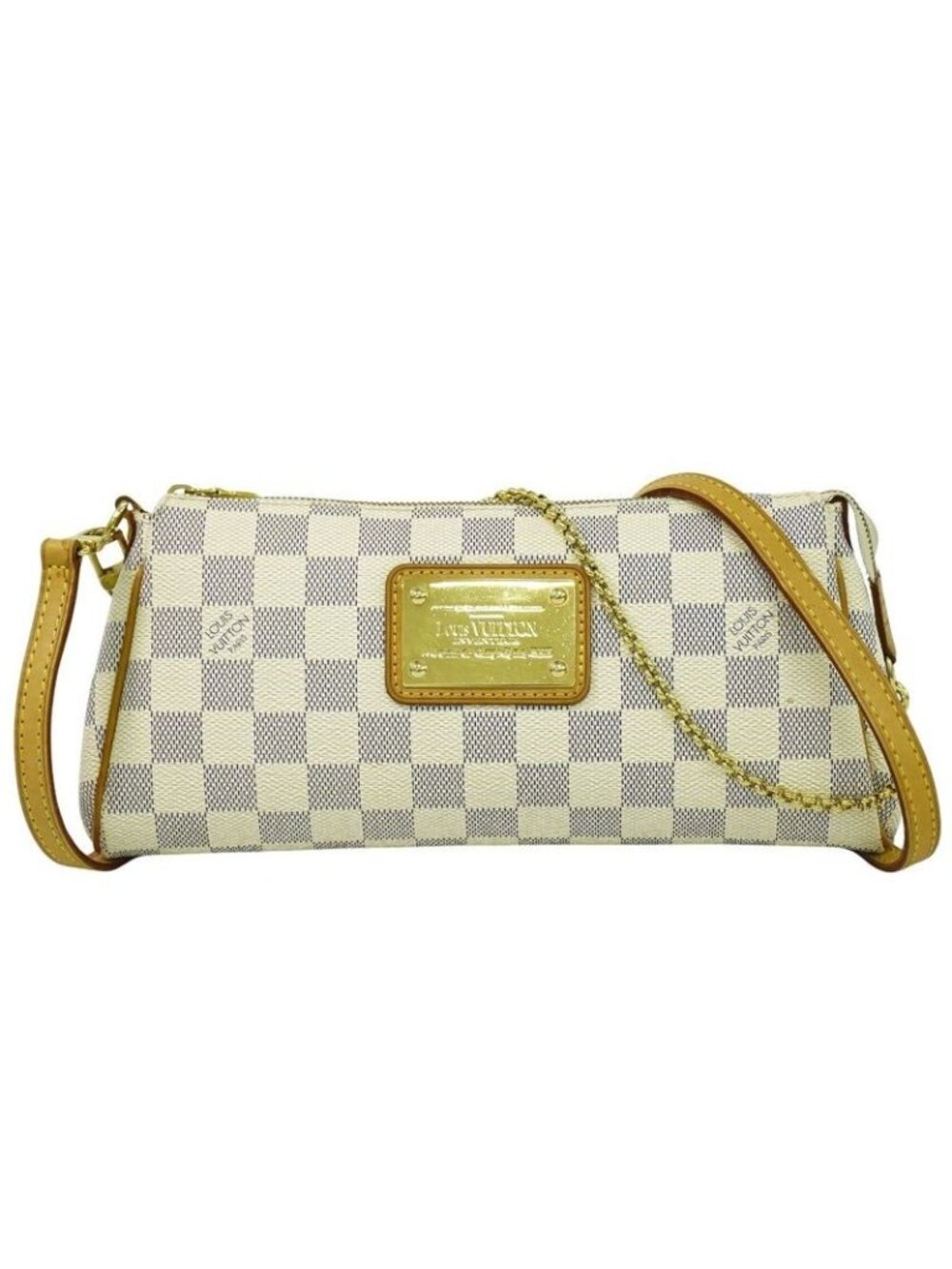 Louis Vuitton Eva Damier Azur 2-Way Shoulder Bag Handbag White